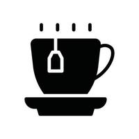tea cup glyph icon vector