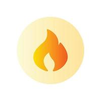 flame gradient icon vector