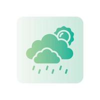 rain gradient icon vector