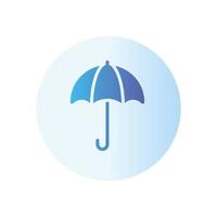 umbrella gradient icon vector