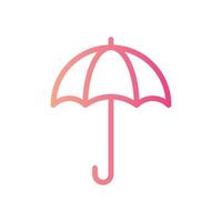 umbrella gradient icon vector