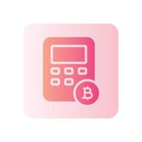 bitcoin calculate gradient icon vector