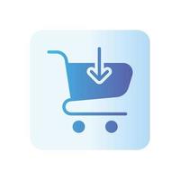 add cart gradient icon vector