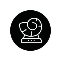fossil glyph icon vector