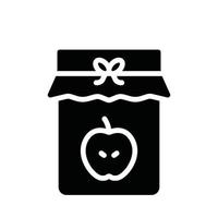 apple jam glyph icon vector