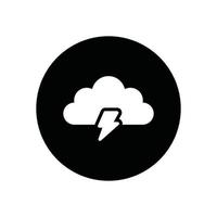 cloud thunder glyph icon vector