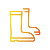 boots gradient icon vector