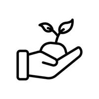 save plant glyph icon vector