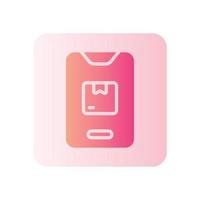smartphone box gradient icon vector