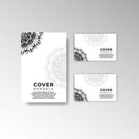 cover template with mandala flower vector