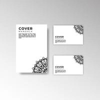 cover template with mandala flower vector