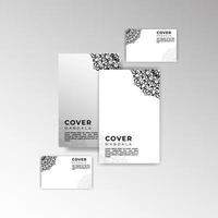 cover template with mandala flower vector