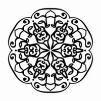 Vector round abstract circle. Mandala style.