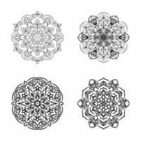 Set decorative concept abstract mandala illustration vector