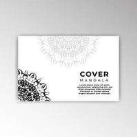 cover template with mandala flower vector