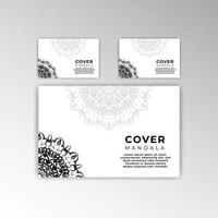 cover template with mandala flower vector