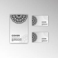 cover template with mandala flower vector