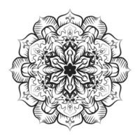 Decorative round floral mandala vector