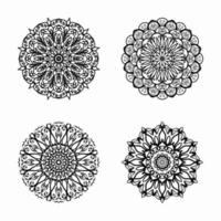 Set decorative concept abstract mandala illustration vector