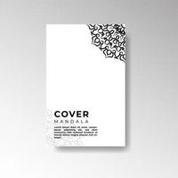 cover template with mandala flower vector