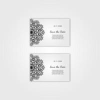 Vintage delicate greeting invitation card template design with flowers vector