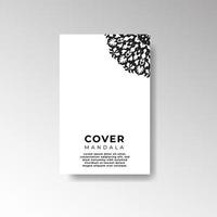 cover template with mandala flower vector