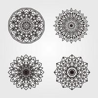Set decorative concept abstract mandala illustration vector