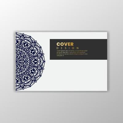 Cards or Invitations set with tribal ethnic mandala ornament, doodle floral geometric pattern for wedding, bridal, Valentine's day, greeting card or birthday invitation. Decorative colorful background