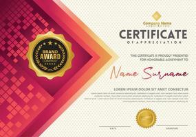 Modern certificate template vector