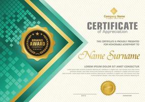 Modern certificate template vector