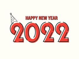 Diseño de logotipo de concepto creativo de carteles de feliz año nuevo 2022. plantillas con logo de tipografía 2022 para celebración y decoración de temporada. moda minimalista para branding, portada, tarjeta, banner. vector