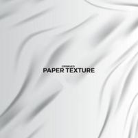 Fondo de textura de papel de color blanco arrugado grunge