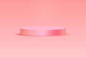 Background vector 3d pink render with podium pink 3d and minimal pink  wall scene, minimal podium pink  background 3d rendering abstract stage gray. Stage render for product on white podium studio