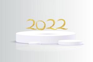 2022 Happy New Year logo text design. 2022 number design template. Collection of 2021 happy new year symbols. Vector illustration