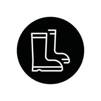 boots glyph icon vector