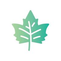 maple leaf gradient icon vector