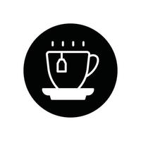 tea cup glyph icon vector