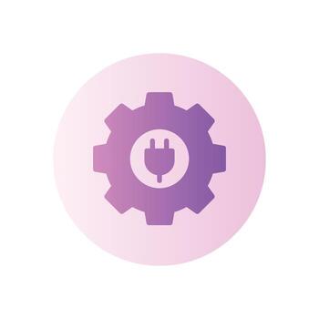 light setting gradient icon vector