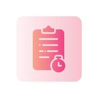 clipboard time gradient icon vector