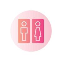 toilet gradient icon vector