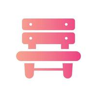 bench gradient icon vector