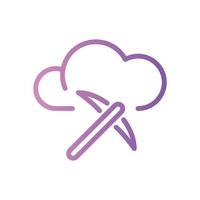 cloud mining gradient icon vector