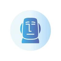 moai gradient icon vector