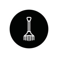 rake glyph icon vector