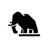 icono de glifo de mamut vector