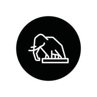 mammoth glyph icon vector