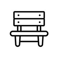 bench line icon vector