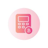 bitcoin calculate gradient icon vector