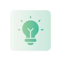 led bulb gradient icon vector