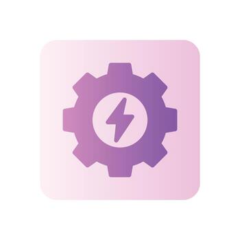 setting thunder gradient icon vector